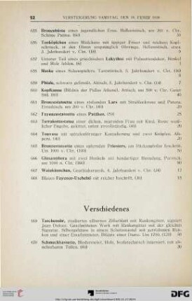 Verschiedenes (Nr. 669-685)