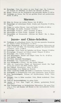 Japan- und China-Arbeiten (Nr. 311-343)
