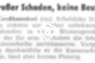 Großer Schaden, keine Beute