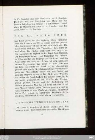 Das Klima Im Emek.