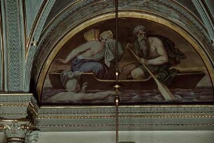 Amor und Psyche — Psyche wird von Charon über den Styx gebracht