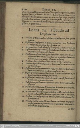 Locus 29. à Feudo ad Emphyteusin