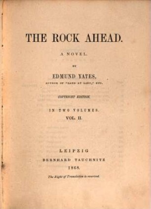 The rock ahead : a novel, 2