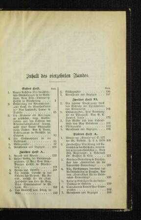 Inhalt des vierzehnten Bandes