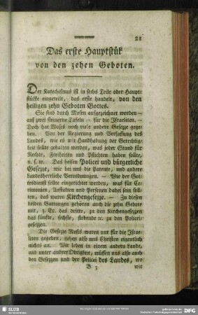 Das erste Hauptstük von den zehen Geboten