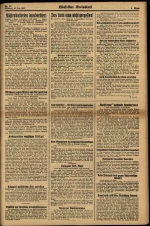 Zweite Ausgabe vom Mittwoch, den 10. Juli 1940.