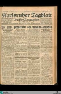 Karlsruher Tagblatt, Abendausgabe