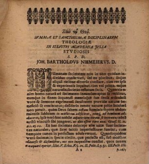 Joh. Bartholdi Niemeieri ... Dissertatio de ecclesiasticis ordinibus