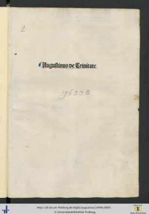 Augustinus de Trinitate