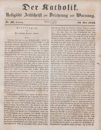 225-228 Zeitfragen : VI. Das kirchliche Synodal-Institut (Schluss)