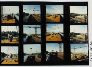 Kanalbrücke über die Weser - Unterbauten - Mittellandkanal, Minden, 1995