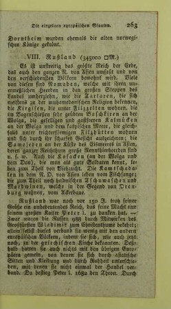 VIII. Rußland