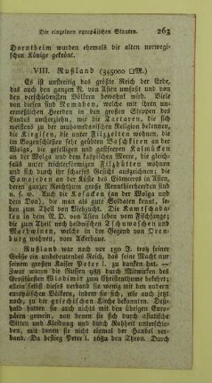 VIII. Rußland