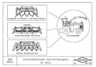 Universalhäcksler-Aufnahmeorgane für Mais