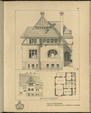 Villa in Plauen-Dresden. Architekt: Professor Fritz Schumacher in Dresden.