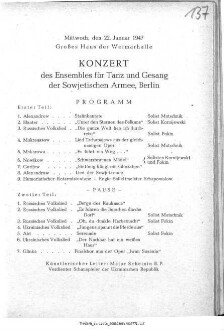 Konzert des Ensembles für Tanz und Gesang der Sowjetischen Armee, Berlin