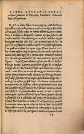 Explicationes suarum in Catonem, Varronem, Columellam Castigationum