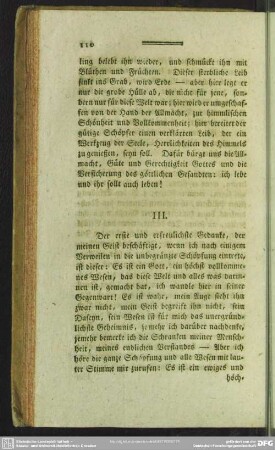III. [Dritter Abschnitt. Die Erhaltung und Vorsorge Gottes ]