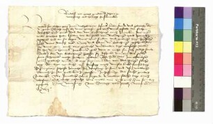 Schreiben Bischof Rudolf von Würzburg an Graf Albrecht von Hohenlohe.