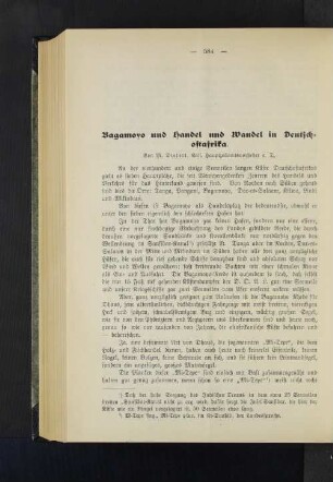 Bagamoyo und Handel und Wandel in Deutschostafrika.