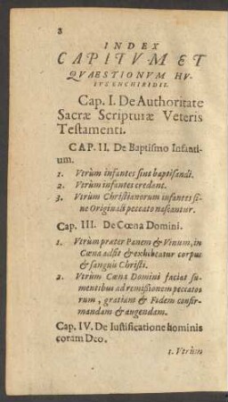 Index Capitum Et Quaestionum Huius Enchiridii.