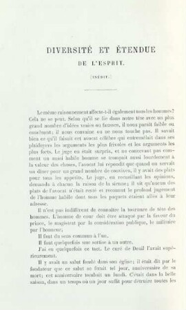 Diversité et étendue de l'Esprit