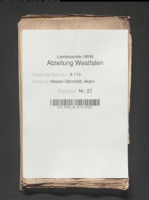 Prozess Stadt Winterberg mit Kloster Glindfeld wegen Besetzung der Pfarrei Winterberg mit einem Glindfelder Ordensgeistlichen.