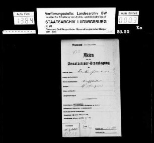 Frank, Hermann; Viehhändler *01.07.1903 Edelfingen +01.11.1956 Frank, Ruth geb. Lion Februar 1938 ausgewandert nach Amerika Wohnort: Edelfingen