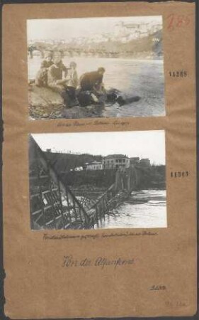 Von den Italienern gesprengte Eisenbahnbrücke vor Belluno
