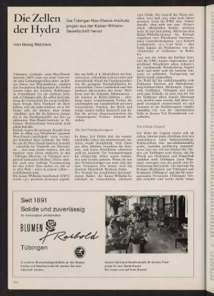 104-110, Die Zellen der Hydra