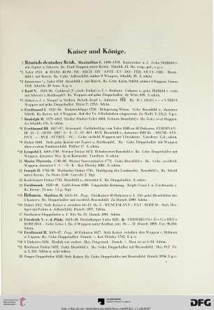 Kaiser und Könige (Nr. 1-211)