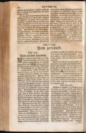Das VI. buch. Vom geträncke