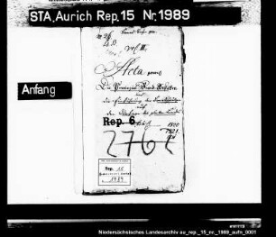 Die landschaftlichen Brandkassen Enthält: Promemoria der Hofmechanikus Hohnbaum über die Anfertigung von Feuerspritzen
