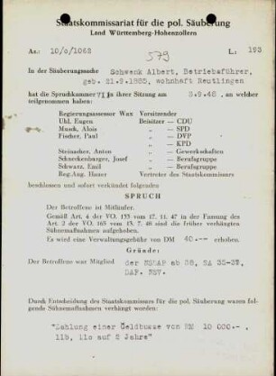 Schwenk, Albert