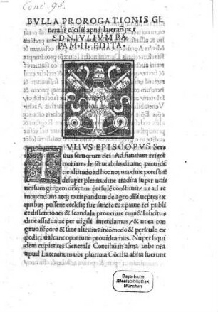 Bulla prorogationis generalis Concilii apud Lateranum