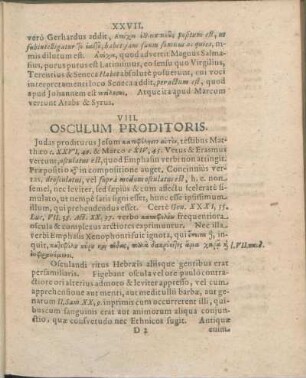 VIII. Osculum Proditoris.