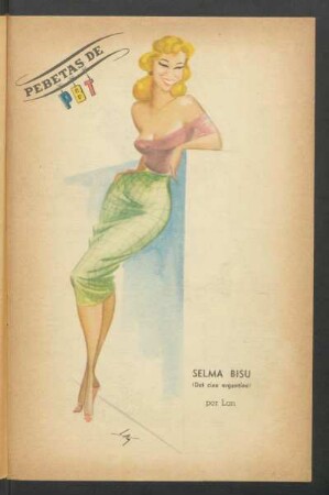 Selma Bisu (del cine argentino) - [Caricatura] : Pebetas de PBT