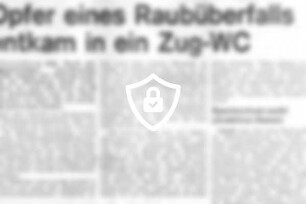 Opfer eines Raubüberfalls entkam in ein Zug-WC