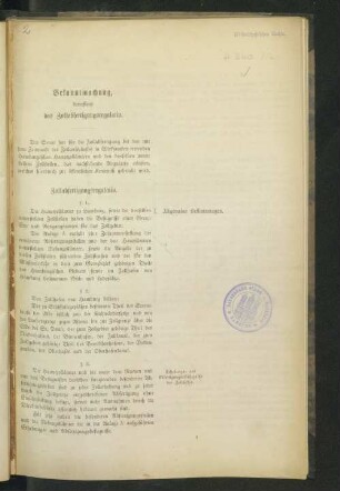 Bekanntmachung, betreffend das Zollabfertigungsregulativ