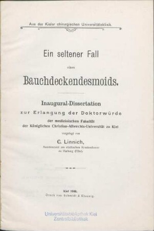 Ein seltener Fall eines Bauchdeckendesmoids