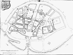 Dresden, Bebauungsplan Dresdens (Mittelalterlicher Stadtgrundriss); Klengel, Wolf Caspar von