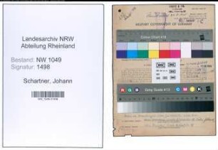 Entnazifizierung Johann Schartner , geb. 01.10.1911 (Kaufmaennischer Angestellter)