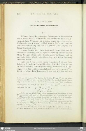 Fünftes Capitel. Das achtzehnte Jahrhundert.