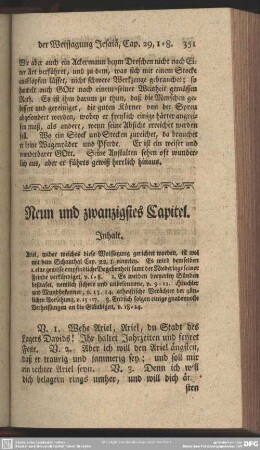 Neun und zwanzigstes Capitel