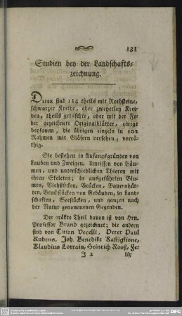 Studien bey der Landschaftszeichnung