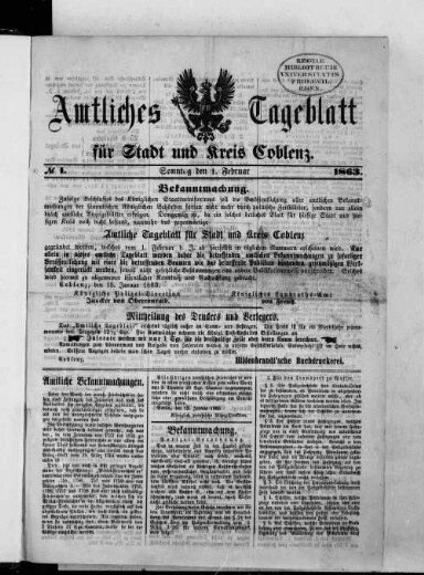 Titelseite einer Zeitung