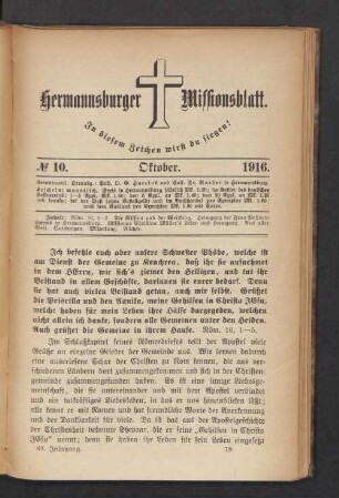 N° 10. Oktober 1916
