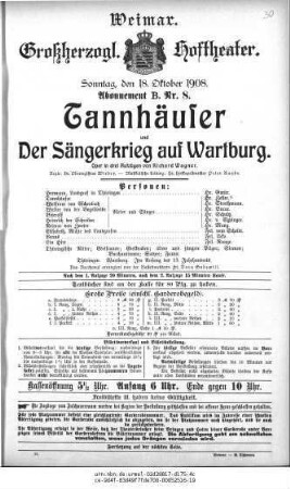 Tannhäuser und Der Sängerkrieg auf Wartburg