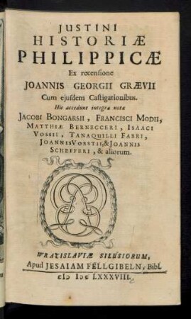 Iustini Historiae Philippicae