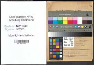 Entnazifizierung Hans Wilhelm Moehl , geb. 12.03.1908 (Sachbearbeiter)